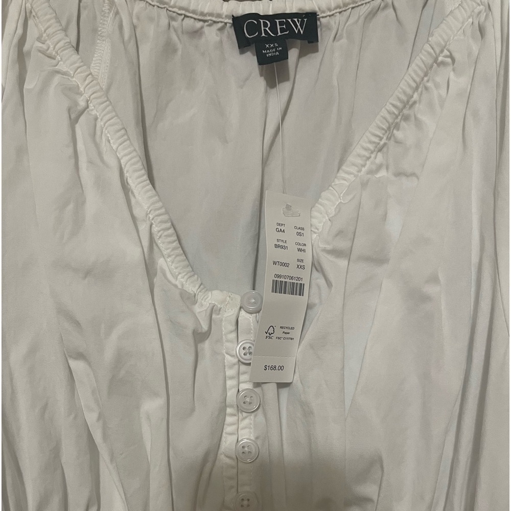 New - J Crew retail store white poplin dress with pockets - Picture 6 of 7